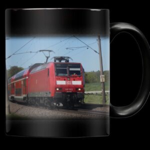 Zaubertasse mit einem Bild der BR146 022 und dem TF Kuro-the-Demon